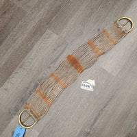 Mohair - 17 Thin - String Cinch, 2x D Rings, Brass *gc, stained, hairy, clean, mnr undone cross thread
