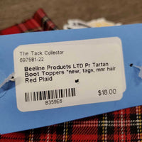 Pr Tartan Boot Toppers *new, tags, mnr hair
