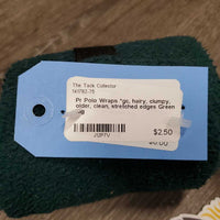 Pr Polo Wraps *gc, hairy, clumpy, older, clean, stretched edges
