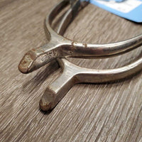 Pr Hammer Head Spurs *fair, v.rusty, tape, bubbled, rubbed/thin ends
