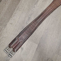 Leather Girth, x1 els *fair, stains, rubs, older, FRAYED elastic, UNDONE stitching
