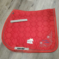 Quilt Jumper Saddle Pad, 1x piping *gc, dirty, stains, hair, mnr rubbed binding
