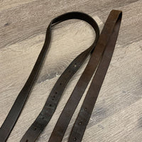 Pr Stirrup Leathers *gc, stretched, uneven holes, residue, oily, UNSTITCHED, MISMATCHED
