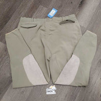 MENS Breeches *gc, pilly, older, snags, puckers, stains, holey ankle edges, v.hairy velcro
