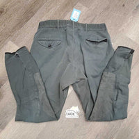 MENS Breeches *fair, older, faded, puckered, threads, missing button, rubs, pilly, discolored
