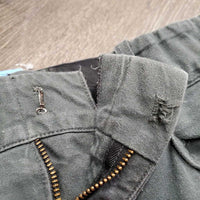 MENS Breeches *fair, older, faded, puckered, threads, missing button, rubs, pilly, discolored
