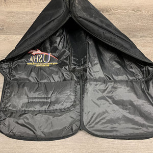 Padded Bridle Bag, "USHJA", zipper side *vgc, older, No Shoulder Strap