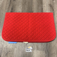 Quilted Baby Pad *gc, stained, pills, rubbed torn binding, puckered