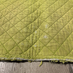 Quilted Baby Pad *fair, mnr dirt, stained, pilly, v. torn binding, snags