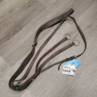 Thick Soft Running Martingale Attachment *fair, filthy, loose keeper, stains, zip tie, xholes
