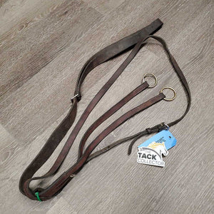 Thick Soft Running Martingale Attachment *fair, filthy, loose keeper, stains, zip tie, xholes