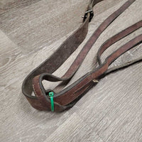 Thick Soft Running Martingale Attachment *fair, filthy, loose keeper, stains, zip tie, xholes
