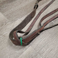 Thick Soft Running Martingale Attachment *fair, filthy, loose keeper, stains, zip tie, xholes