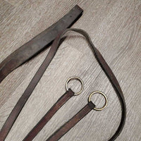 Thick Soft Running Martingale Attachment *fair, filthy, loose keeper, stains, zip tie, xholes
