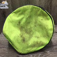 Round Nylon Grooming Bag *gc, dirty, stained, hairy, pills, frayed/rubbed edges
