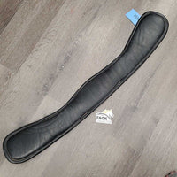 Self Adjusting Thick Padded Leather Dressage Girth, x2 els *gc, dirty, mnr stains
