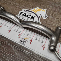 #61100 - Med Curved Mouth Hinged Joint Small D Ring Snaffle *vgc, clean, scuffs, scrapes, stains