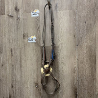 Rsd Padded Figure 8 Noseband, sheepskin *gc, dirt, stiff, v.tight keepers, stains, rubs, scrapes