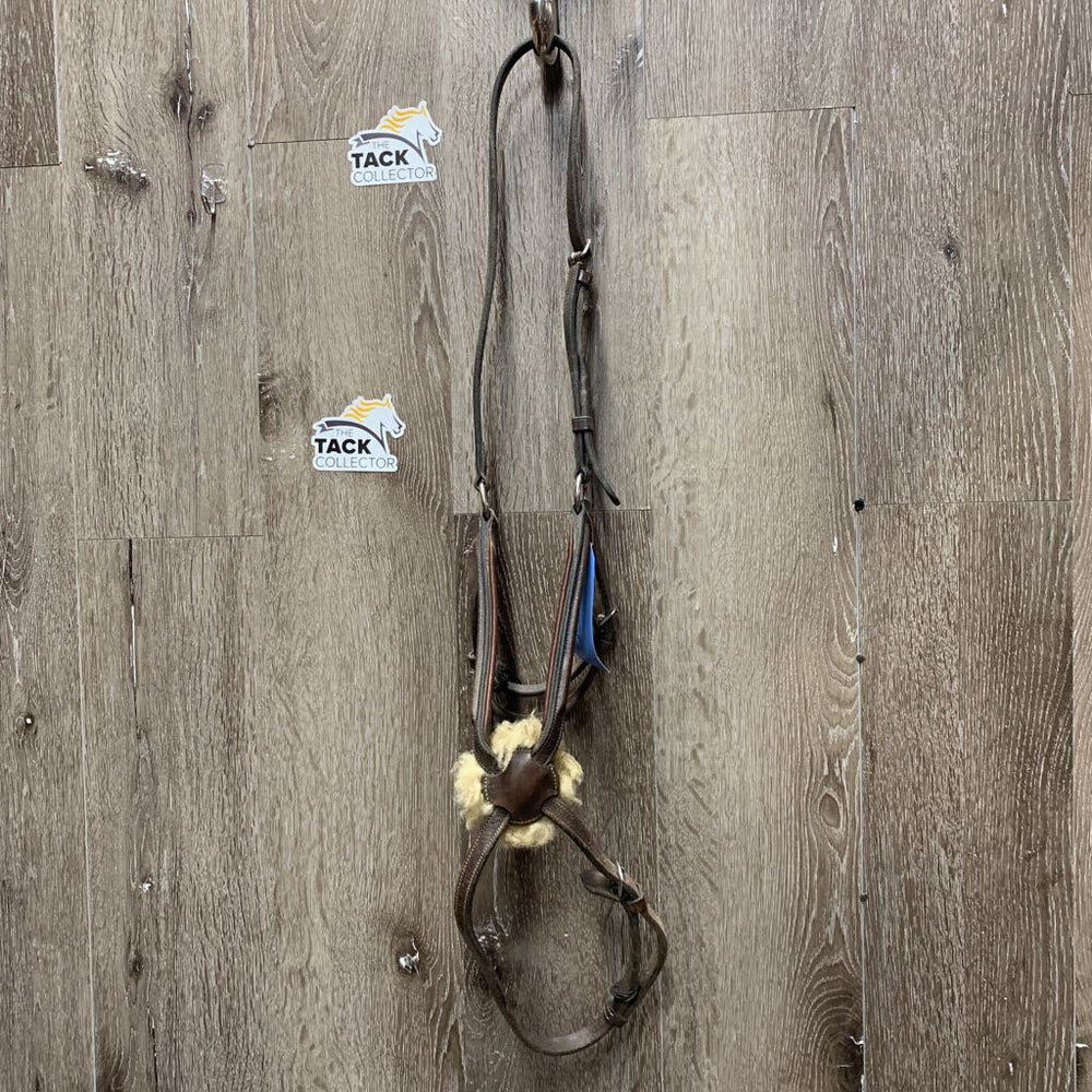 Rsd Padded Figure 8 Noseband, sheepskin *gc, dirt, stiff, v.tight keepers, stains, rubs, scrapes