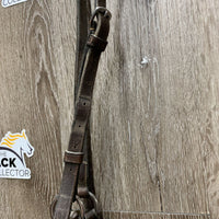 Rsd Padded Figure 8 Noseband, sheepskin *gc, dirt, stiff, v.tight keepers, stains, rubs, scrapes