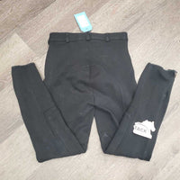 JUNIORS Hvy Cotton Euroseat Breeches *gc, v.hairy, older, v.hairy velcro, thread, faded
