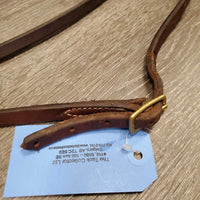 Soft v.narrow Rolled Western Drop Noseband *gc, rubs, trimmed end, clean, dirty inside, scrapes
