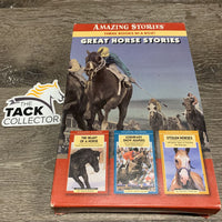 Amazing Stories 3 Box Set: Great Horse Stories - The Heart of a horse, Stolen Horses, Legendary Show Jumpers *books: like new, box: bent & torn
