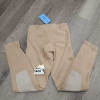 Hvy Cotton Breeches, Pull On *gc, seat & legs: stains & rubs, older, mnr undone seam stitching
