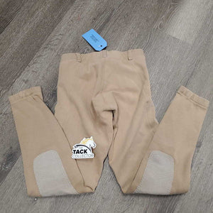 Hvy Cotton Breeches, Pull On *gc, seat & legs: stains & rubs, older, mnr undone seam stitching