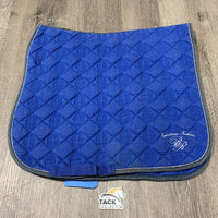 Quilt Dressage Saddle Pad *gc, clean, stained, pills, faded, mnr puckering, rubbed binding