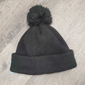 Touque, PomPom, embroidered *gc, mnr hair, pilly, clumpy