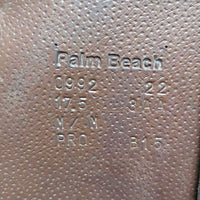 17.5" M *5" Voltaire Palm Beach Close Contact, Pr Voltaire Stirrup Leathers, 2 Billet Guards, 2 D Ring Attachments, Brown Voltaire Cover, Foam Panels, Med Front & Back Blocks, Pro Panels, Flaps: 14.5"L x 14"W Serial #: 0992 22 17.5 3AA M/M Pro B15
