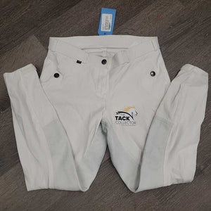 Full Seat Breeches *gc, clean, stains, curled inner seams, older, seat & legs: rubs, pills & stains