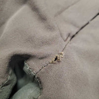 Full Seat Breeches *older, fair, holey/frayed seat seam, frayed inner edge, seam puckers, faded, hairy velcro
