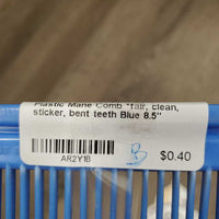 Plastic Mane Comb *fair, clean, sticker, bent teeth
