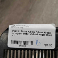 Plastic Mane Comb *clean, faded, scrapes, dirty/stained edges
