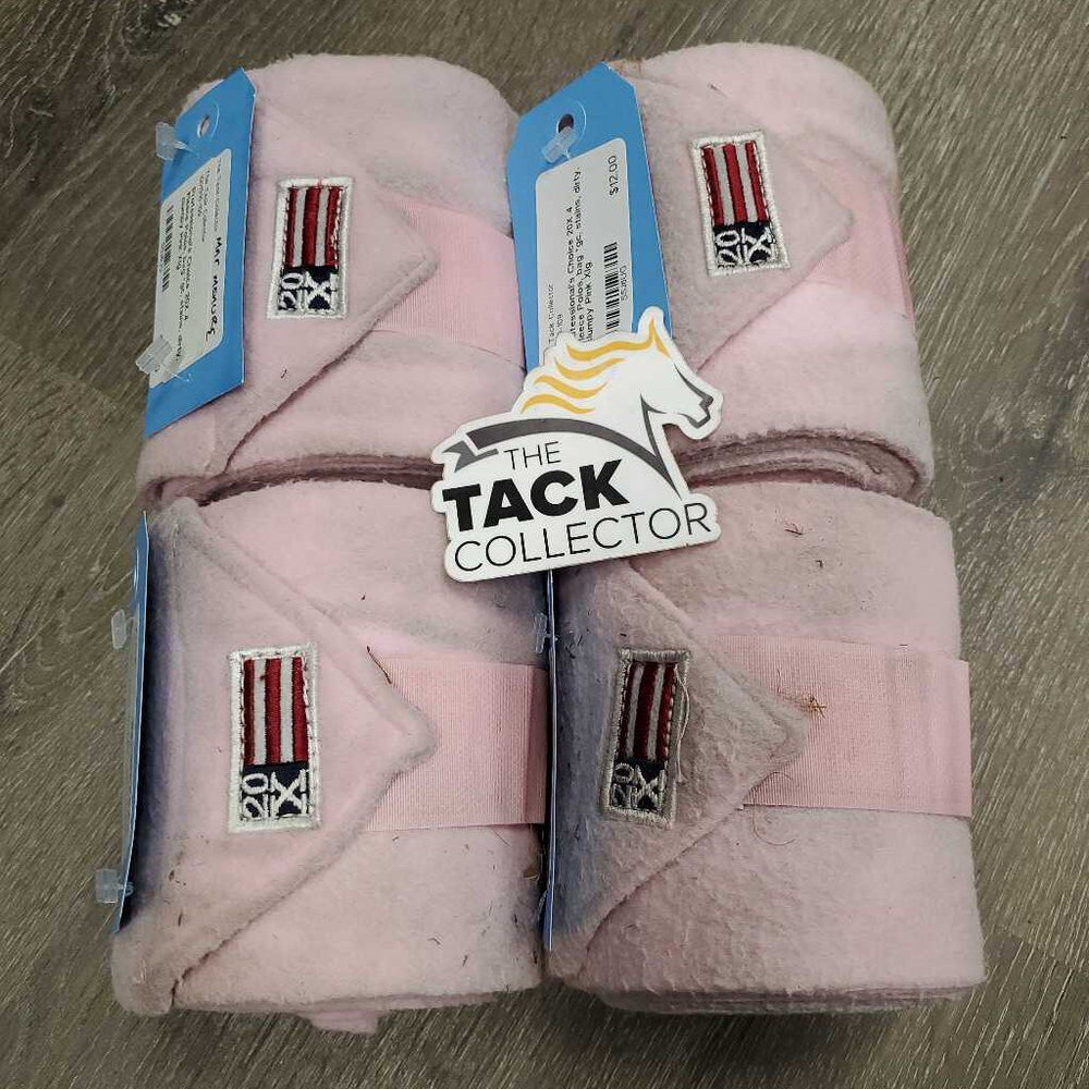 4 Fleece Polos, bag *gc, stains, dirty, clumpy