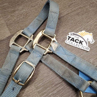 Thick Nylon Halter, adj, snap *fair, dirty, stained, edges: rubs & frays, faded, hole rubs/frays
