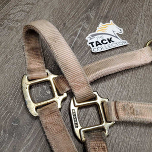 Thick Nylon Halter *fair, dirty, stains, rubbed/frayed edges, discolored