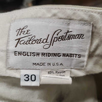 Hvy Breeches, Side Zip *older, v.pilly inside, hairy velcro, pills, stained seat & legs, fair
