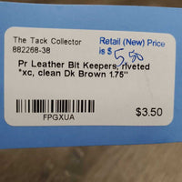 Pr Leather Bit Keepers, riveted *xc, clean