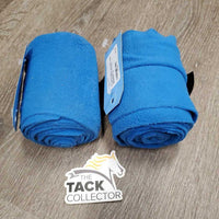 Pr Fleece Polos *vgc, clean, edges: frays, stains & stretched
