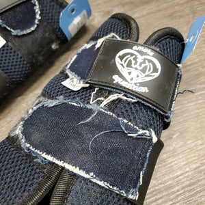 Pr Closed Boots, velcro *vgc, clean, v.frayed edges, hairy velcro