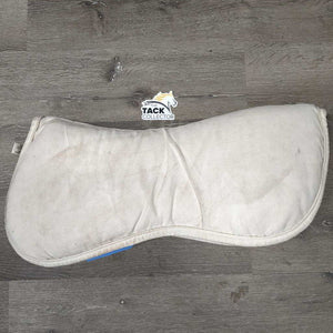 Thick Memory Foam Half Pad *fair, bent, v stained cover, hair, scrapes, dirty