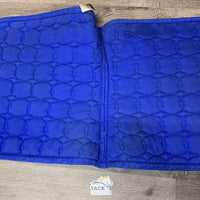 Quilted Dressage Saddle Pad, 1x piping *gc, v. mnr dirt, stains, mnr hair, rubs, threads, fading, unstitched seam
