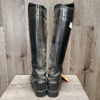 Pr Field Boots, Pull On *fair, older, torn tabs & inner lining, crumpled, creases, sticker, v.scraped, scratches
