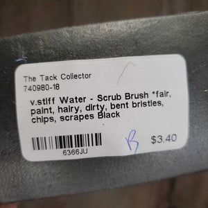 v.stiff Water - Scrub Brush *fair, paint, hairy, dirty, bent bristles, chips, scrapes