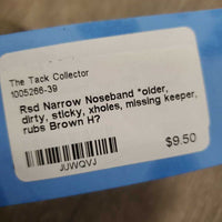 Rsd Narrow Noseband *older, dirty, sticky, xholes, missing keeper, rubs