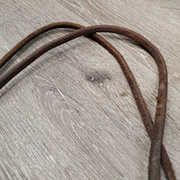 Narrow Leather Western German Martingale Fork *fair, mnr dirt, stained, dry, crackles, rust
