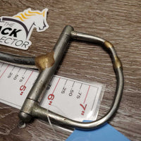 Thin Pinchless D Ring Snaffle *fair, mnr dirt, scuffs, scratches, welded
